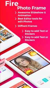 Fire Text Photo Frame Insta DP screenshot 4