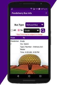 Pondicherry Bus Info screenshot 5