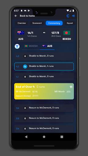 Cricket: Live Line & Score screenshot 5