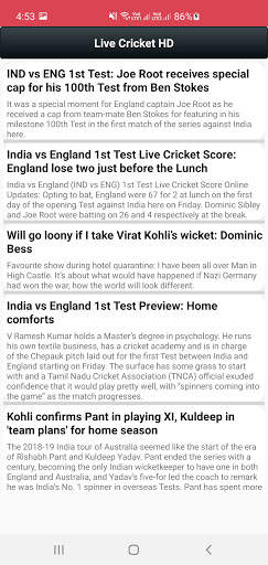 Live Cricket and Score screenshot 4