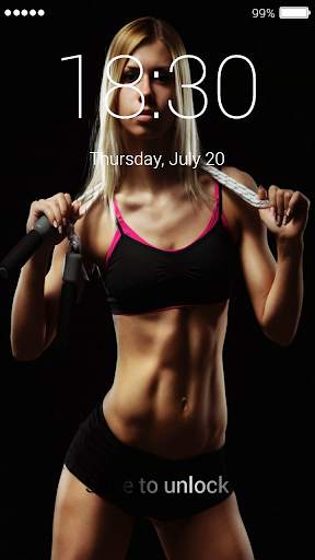 Fitness Girls Lock Screen screenshot 6