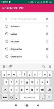 POKEMON LIST screenshot 1