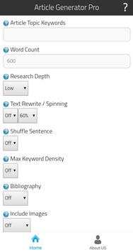 Article Generator screenshot 1
