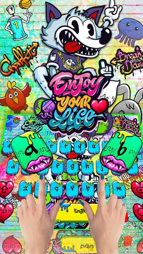 Graffiti Monkey Keyboard Theme screenshot 2