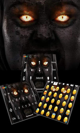 Evil Eyes Fancy Keyboard Theme 1 تصوير الشاشة