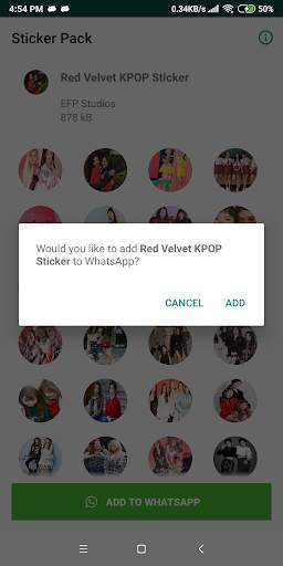 Red Velvet Sticker for WhatsApp - WAStickerApps screenshot 3