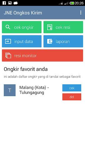 Ongkos Kirim JNE screenshot 1