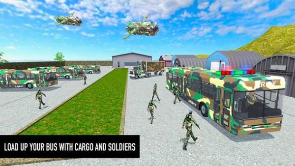 Flying Army Bus Simulator 2019: Transporter Games screenshot 3
