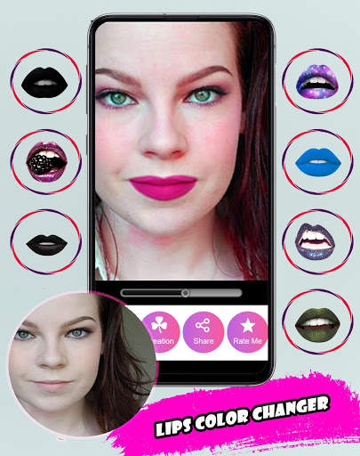 Lipstick Color Changer Photo Editor screenshot 1