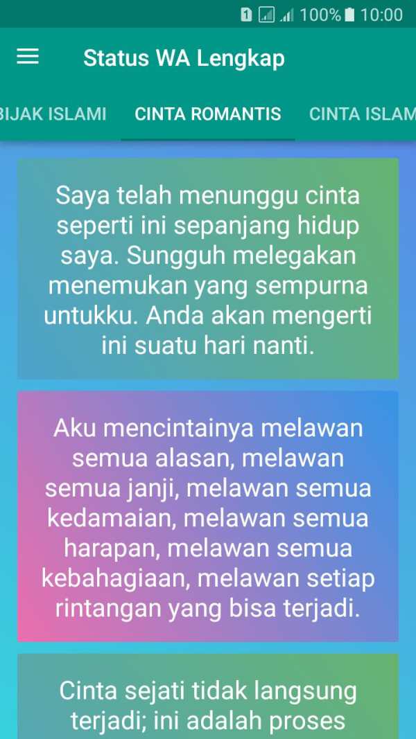 Status WA Lengkap - Keren dan Lucu screenshot 4