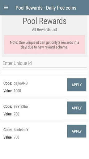 Daily Free Pool Rewards & Coins Links 2020 screenshot 3