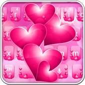 Pink Heart Crystal Keyboard 10001004