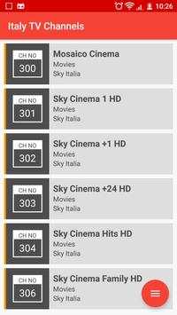 Italy TV Channels स्क्रीनशॉट 4