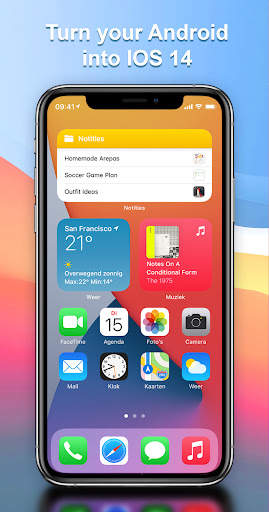 Launcher IOS 14 & iphone X Launcher screenshot 1