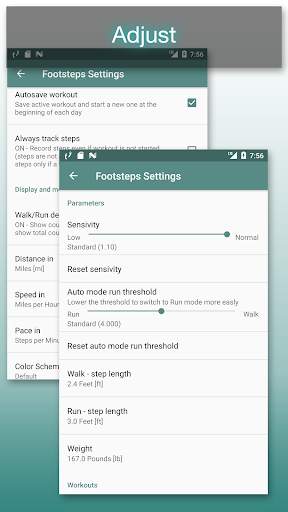 Footsteps Pedometer Free screenshot 4