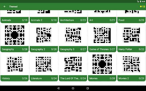 English Crossword puzzle screenshot 15