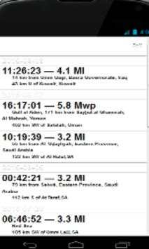 SGS Earthquake App screenshot 2