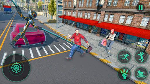 Flying Stickman Rope Hero Game screenshot 2