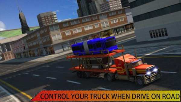 Mega Bus Transporter Truck Sim 2017 screenshot 5