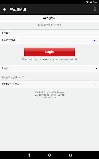 Web@Mail - Cloud based Mail ! screenshot 1