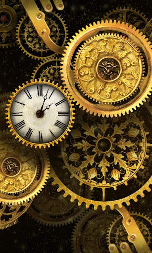 FREE Gold Clock Live Wallpaper screenshot 1
