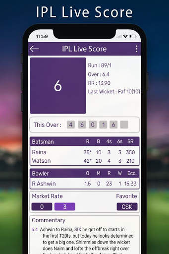 IPL Live Score : Dream screenshot 2