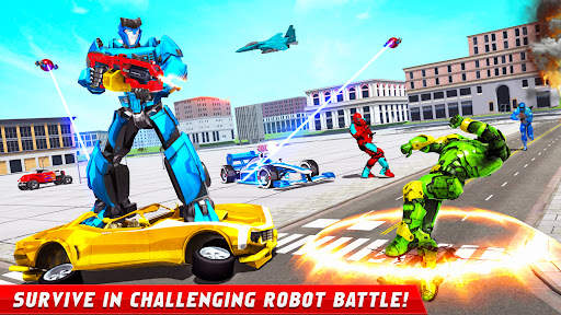 Flying Formula Car Robot Game screenshot 2