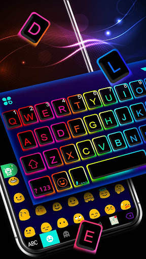 Led Neon Color Keyboard Theme screenshot 2