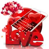 Red Love Keyboard Theme 10001006