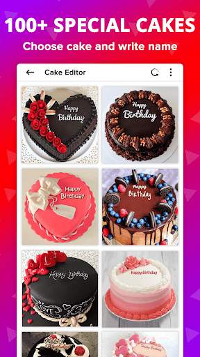 Name Photo On Birthday Cake Frame Card Gif Wishes screenshot 5