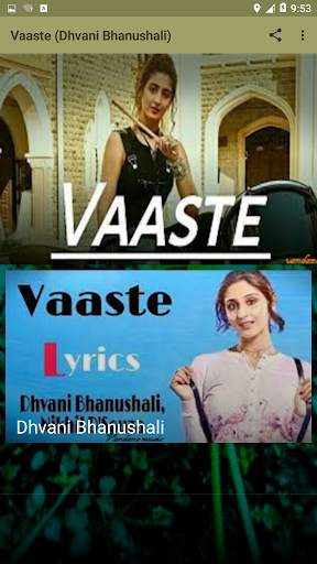 Vaaste Music Bollywood(Dhavani Bhanushali) screenshot 1