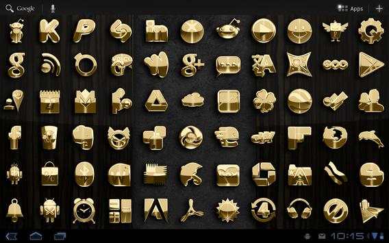 Gold Li Next Launcher theme screenshot 8