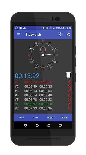 Stopwatch (Wear OS) screenshot 1