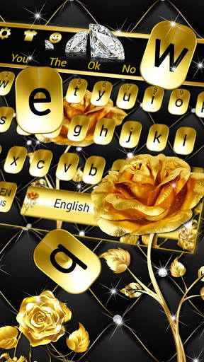 Gold Rose Keybaord Theme screenshot 1