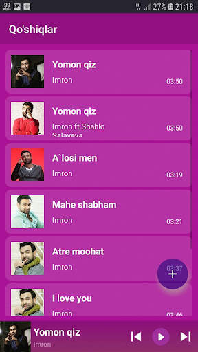 Imron qo'shiqlari screenshot 2