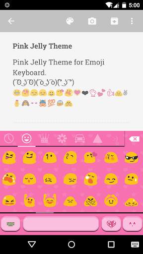 Pink Jelly Emoji Keyboard Skin screenshot 2