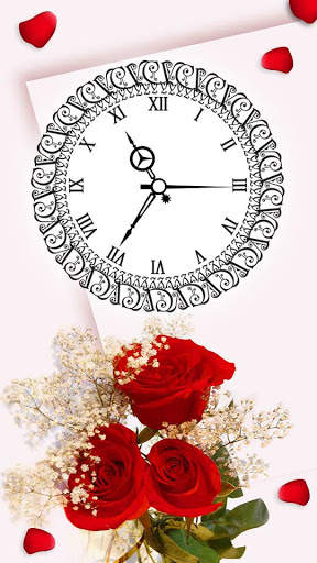 Rose Clock 3D Live Wallpaper screenshot 1
