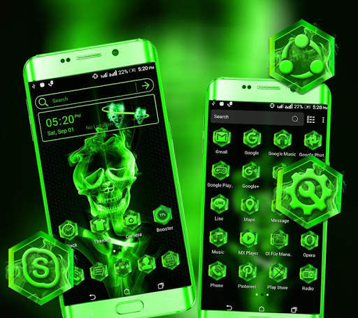 Smoke Skull Launcher Theme screenshot 3