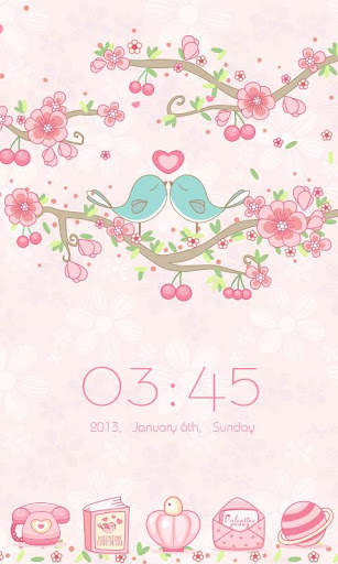 Love Petal GO Launcher Theme screenshot 2