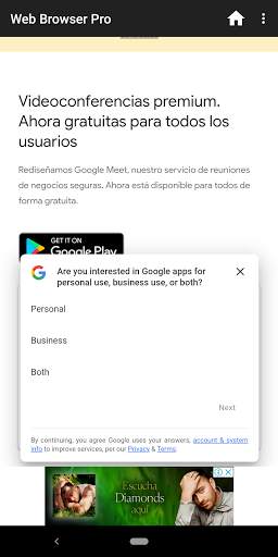 Web Browser Pro screenshot 1