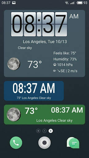 Weather forecast clock widget screenshot 2
