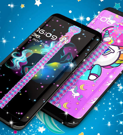 Unicorn zipper lock screen screenshot 5