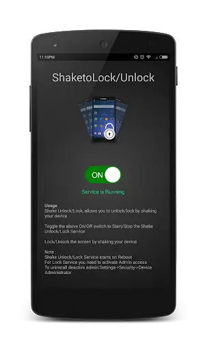 Shake to Lock/Unlock скриншот 3