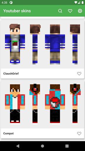 Youtuber skins for minecraft pe screenshot 1