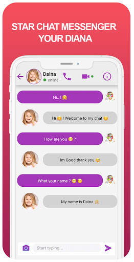 fake call and chat live diana screenshot 3