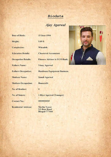Basic Marriage Biodata Maker App screenshot 3