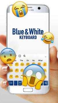 Blue White Keyboard screenshot 3
