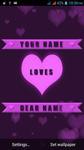 Valentine Name Live Wallpaper screenshot 2