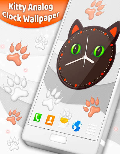 Kitty Clock Wallpaper 😻 Cute Cat Live Wallpapers screenshot 7