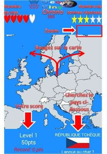 Jeu GEO: localisez les pays du monde sur la carte screenshot 2